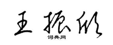 梁锦英王振欣草书个性签名怎么写