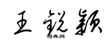 梁锦英王锐颖草书个性签名怎么写