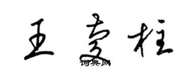 梁锦英王庆柱草书个性签名怎么写