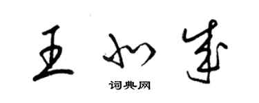 梁锦英王北成草书个性签名怎么写