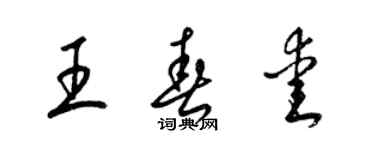 梁锦英王春爱草书个性签名怎么写