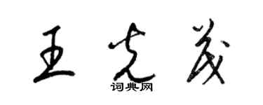 梁锦英王光茂草书个性签名怎么写
