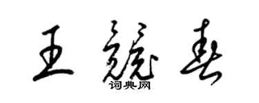 梁锦英王竞春草书个性签名怎么写