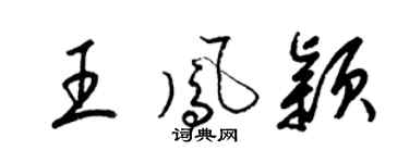 梁锦英王凤颖草书个性签名怎么写
