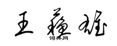 梁锦英王苏雄草书个性签名怎么写