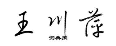 梁锦英王川萍草书个性签名怎么写