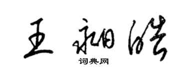 梁锦英王昶皓草书个性签名怎么写