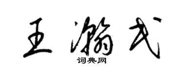 梁锦英王瀚民草书个性签名怎么写