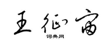 梁锦英王征宙草书个性签名怎么写