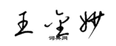 梁锦英王金妙草书个性签名怎么写