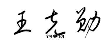 梁锦英王克勋草书个性签名怎么写