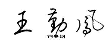 梁锦英王勤凤草书个性签名怎么写