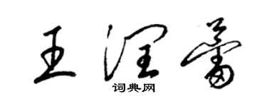 梁锦英王润蕾草书个性签名怎么写