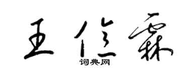 梁锦英王亿霖草书个性签名怎么写