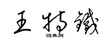 梁锦英王特铁草书个性签名怎么写