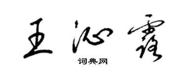 梁锦英王沁露草书个性签名怎么写