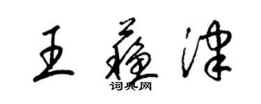 梁锦英王苏津草书个性签名怎么写