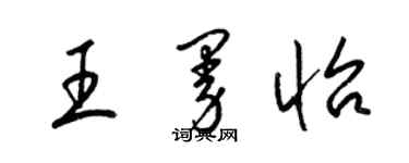 梁锦英王曼怡草书个性签名怎么写