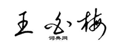梁锦英王白梅草书个性签名怎么写