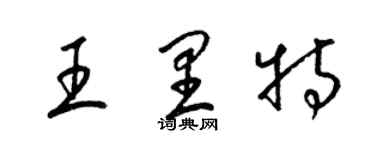 梁锦英王里特草书个性签名怎么写