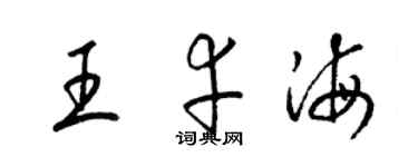 梁锦英王幸海草书个性签名怎么写