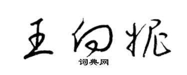 梁锦英王向妮草书个性签名怎么写