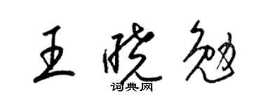 梁锦英王晓勉草书个性签名怎么写