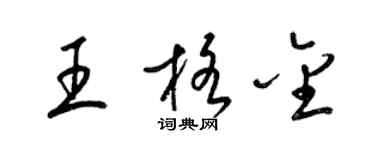 梁锦英王格金草书个性签名怎么写