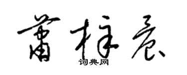 梁锦英萧梓晨草书个性签名怎么写
