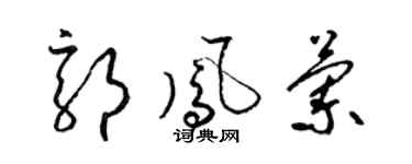 梁锦英郭凤兰草书个性签名怎么写
