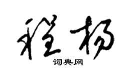 梁锦英程杨草书个性签名怎么写