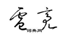 梁锦英卢亮草书个性签名怎么写