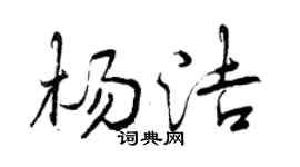 曾庆福杨洁行书个性签名怎么写