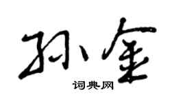 曾庆福孙金行书个性签名怎么写