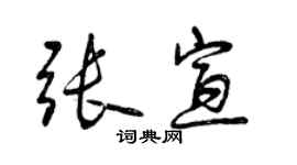 曾庆福张宣行书个性签名怎么写
