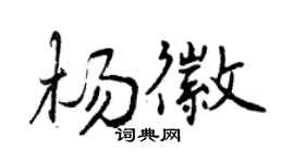 曾庆福杨徽行书个性签名怎么写