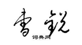 梁锦英曹锐草书个性签名怎么写
