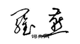 梁锦英罗燕草书个性签名怎么写