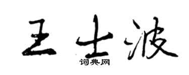 曾庆福王士波行书个性签名怎么写