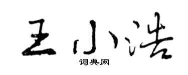 曾庆福王小浩行书个性签名怎么写