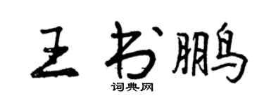 曾庆福王书鹏行书个性签名怎么写