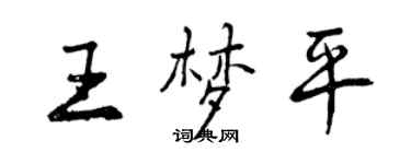 曾庆福王梦平行书个性签名怎么写