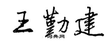 曾庆福王勤建行书个性签名怎么写