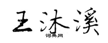 曾庆福王沐溪行书个性签名怎么写