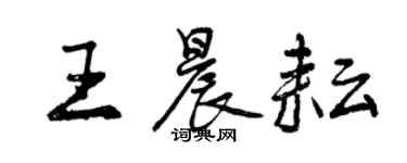 曾庆福王晨耘行书个性签名怎么写
