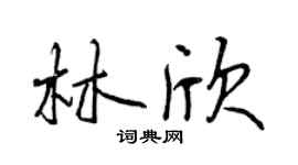 曾庆福林欣行书个性签名怎么写