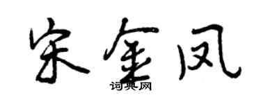 曾庆福宋金凤行书个性签名怎么写