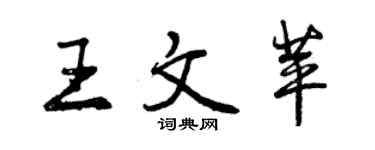 曾庆福王文苹行书个性签名怎么写