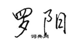 骆恒光罗阳行书个性签名怎么写
