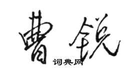 骆恒光曹锐行书个性签名怎么写
